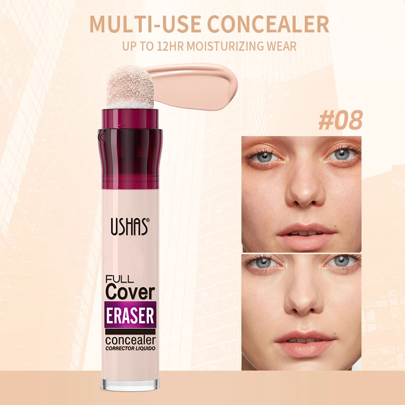 ✨ 12 Color Liquid Concealer 🎨 Moisturizing Rotating Sponge Head 🌀 Long-Lasting Lightweight Multi-Use Foundation Stone's Store