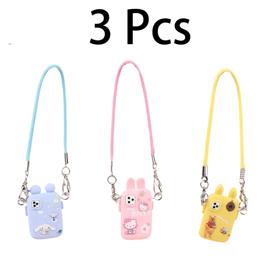 Cartoon Camera & Phone Bag Accessory – For Labubu / Crybaby Dolls | Plush Pendant Gift