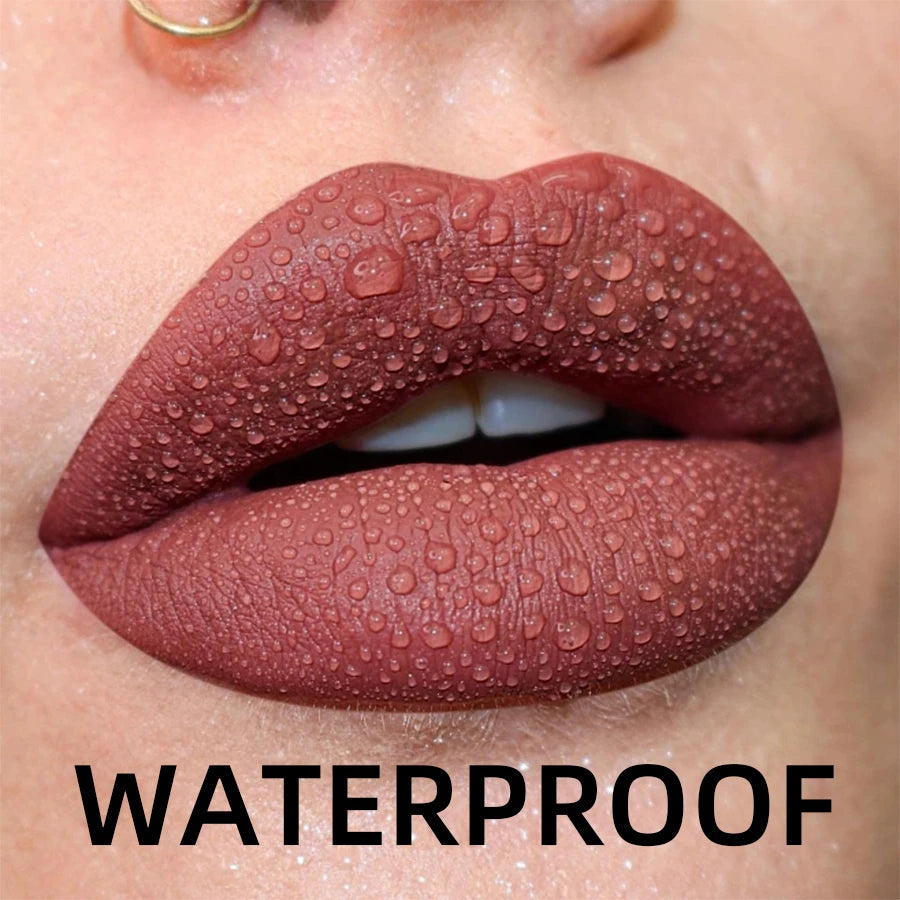 💄 19 Colors Matte Velvet Liquid Lipstick 💋 | Waterproof, Long-Lasting Lip Gloss – Nude, Red, Black & More 🌈