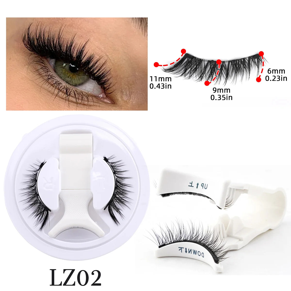 Handmade Fluffy Faux Mink Magnetic Eyelashes & Tweezer Set – Reusable Natural False Lashes