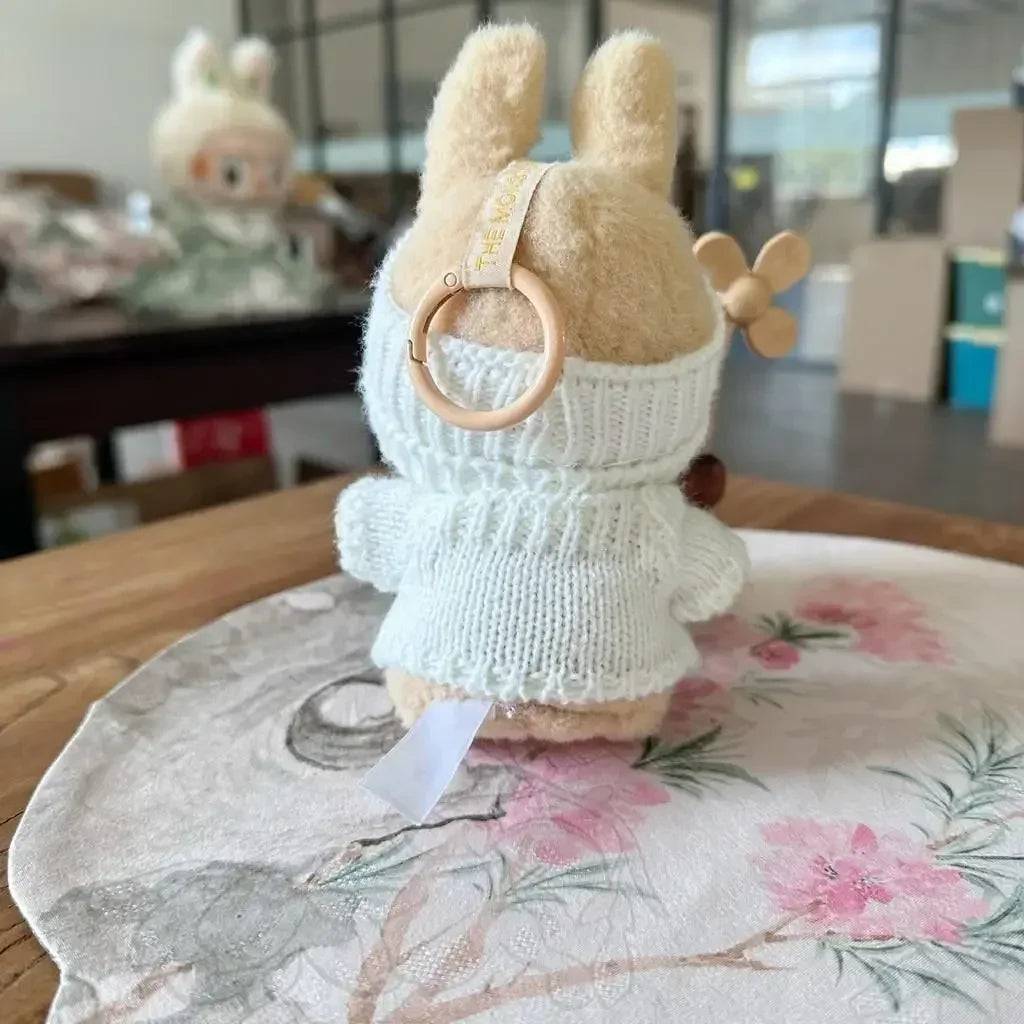 Labubu Bear Hat & Love Sweater Pendant Set – Cute Baby Doll Clothes