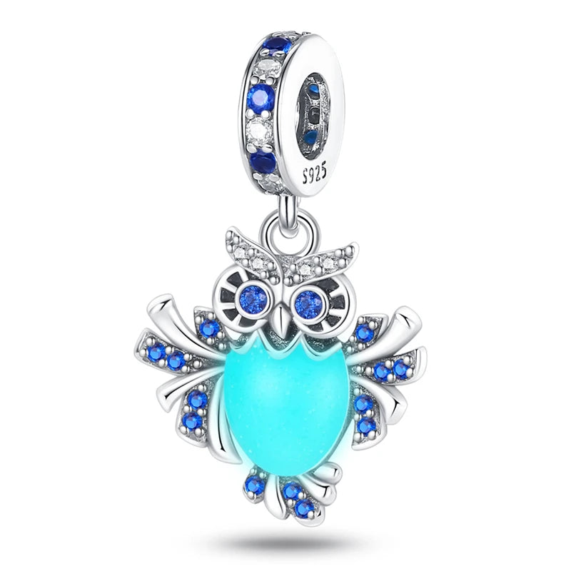 ✨ 925 Silver Ocean Charms – 🐙 Octopus, 🐢 Sea Turtle, 🐬 Dolphin & 💧 Blue Zircon | Pandora-Style Bracelet Compatible