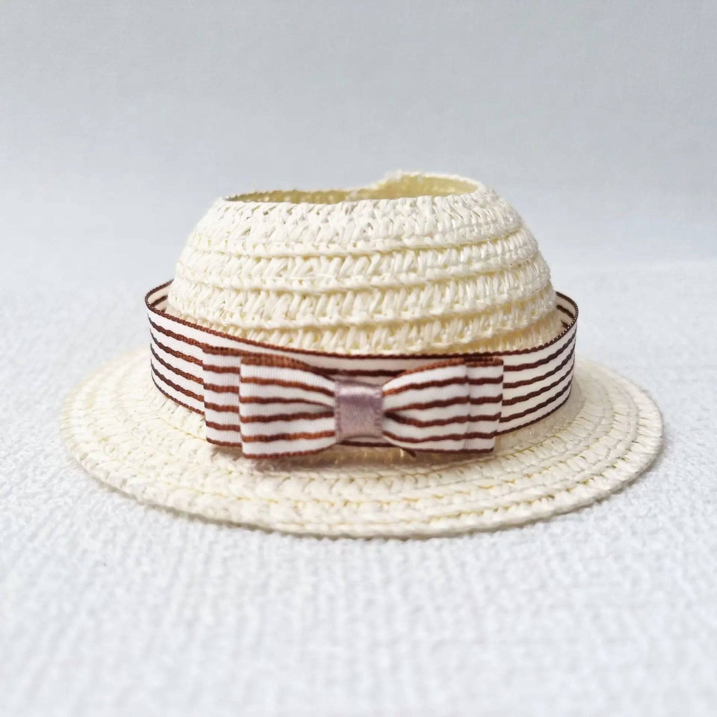 Labubu Summer Elegant Straw Hat – 15/17cm Hawaiian Doll Accessory