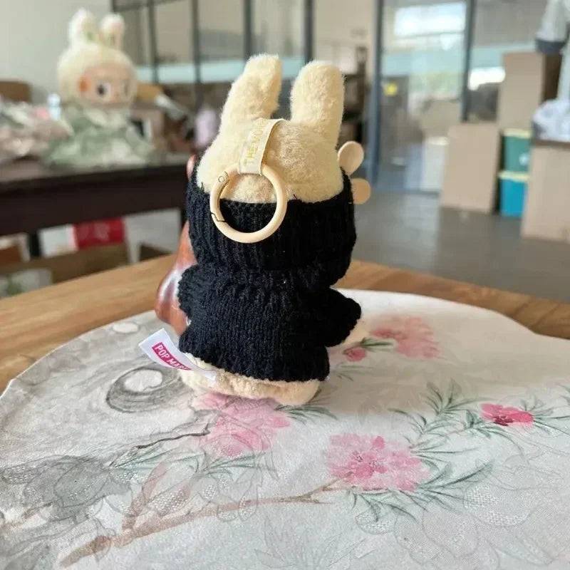 Labubu Bear Hat & Love Sweater Pendant Set – Cute Baby Doll Clothes