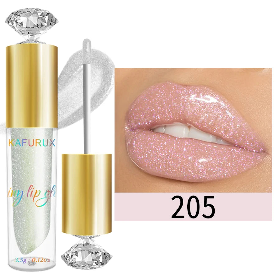 ✨ 9 Colors Diamond Shimmer Glitter Lip Gloss 💎 | Moisturizing, Sparkling Liquid Lipstick – Pearl Shine Makeup