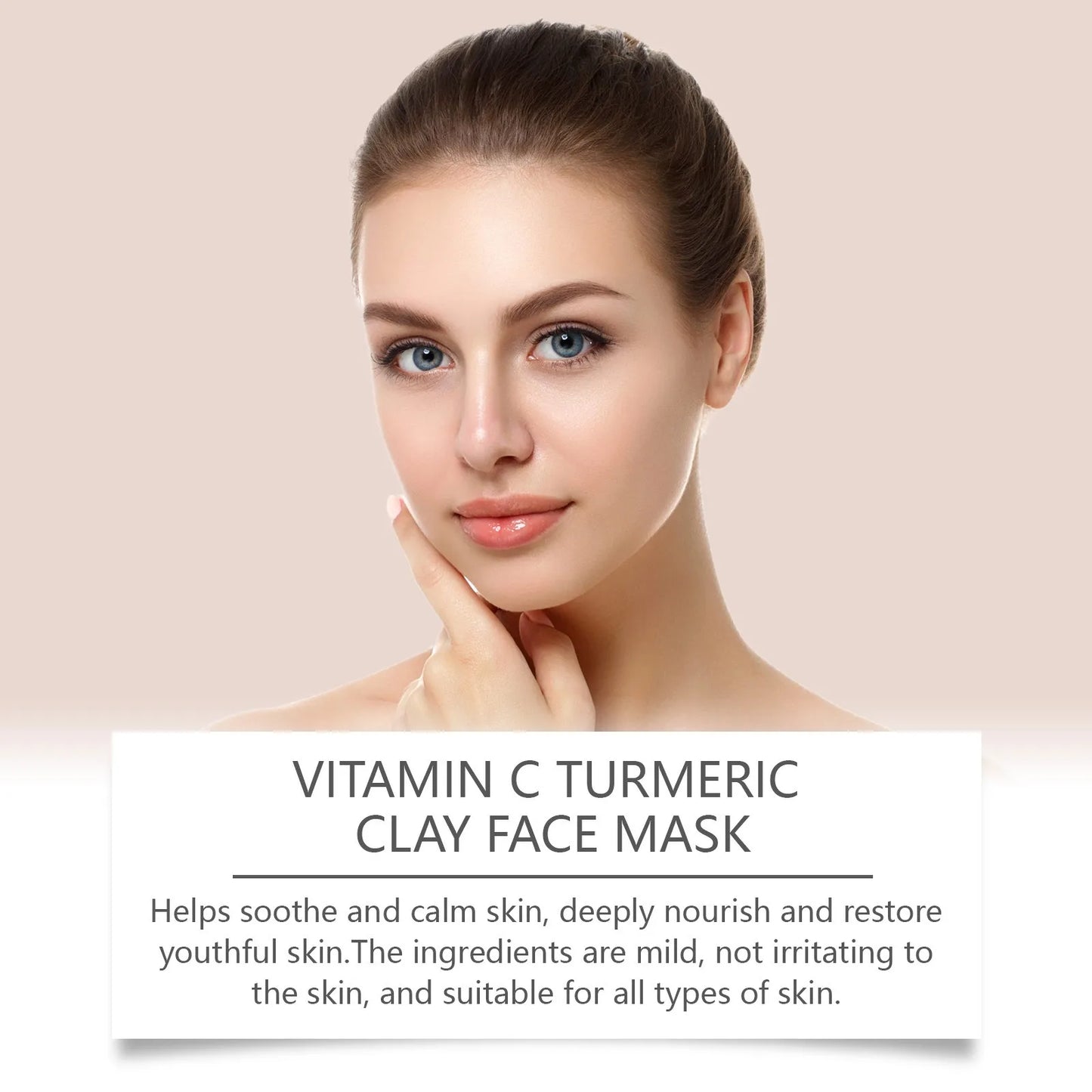 🍊 Vitamin C & Turmeric Exfoliating Facial Mask – Deep Pore Cleansing & Skin Brightening Natural Formula