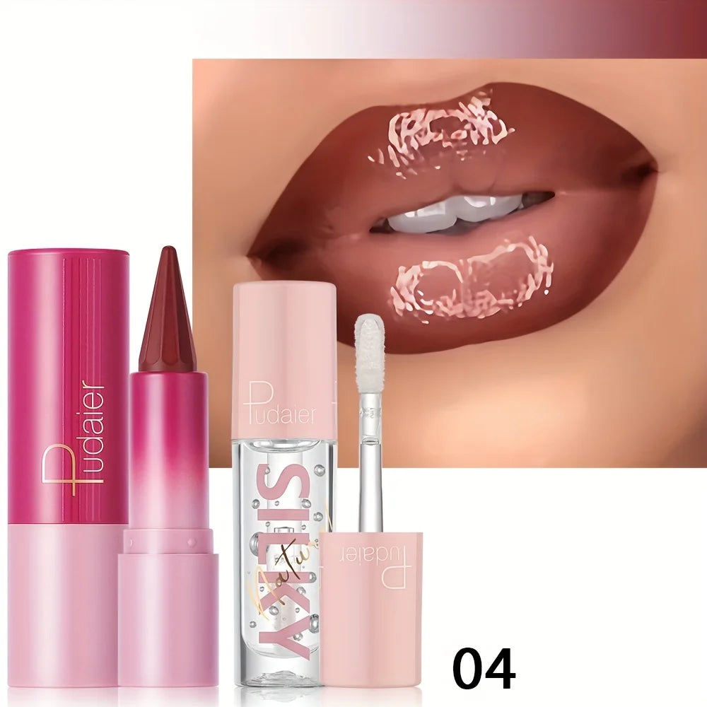 Silky Smooth Lipstick & Nourishing Lip Oil Set – Hydrated, Radiant Lips All Day 💄💧