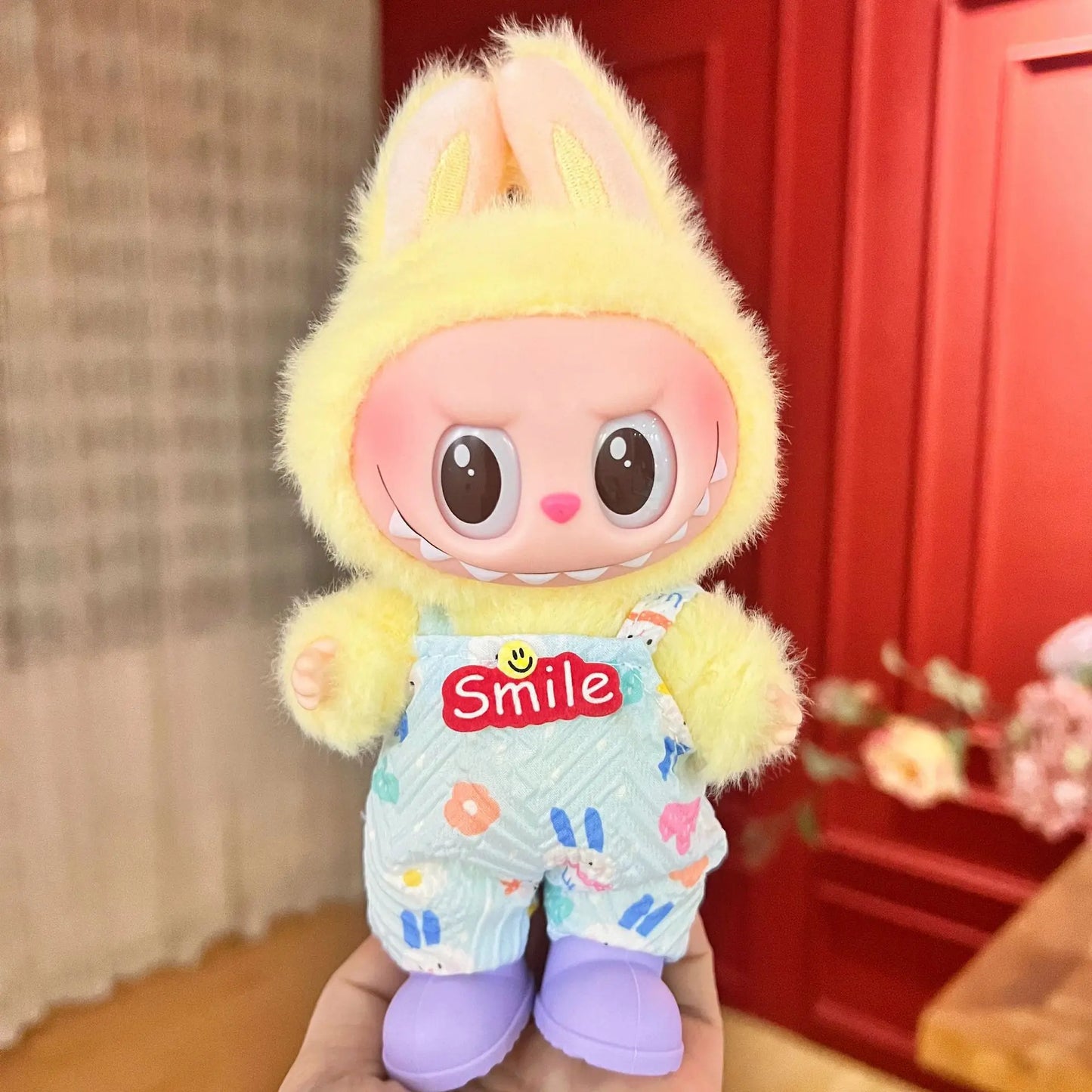 Labubu Velcro Dress Set – Cute Casual Skirt Outfit for 17cm Dolls