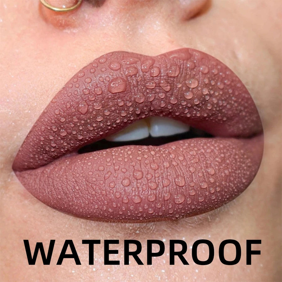 💄 19 Colors Matte Velvet Liquid Lipstick 💋 | Waterproof, Long-Lasting Lip Gloss – Nude, Red, Black & More 🌈