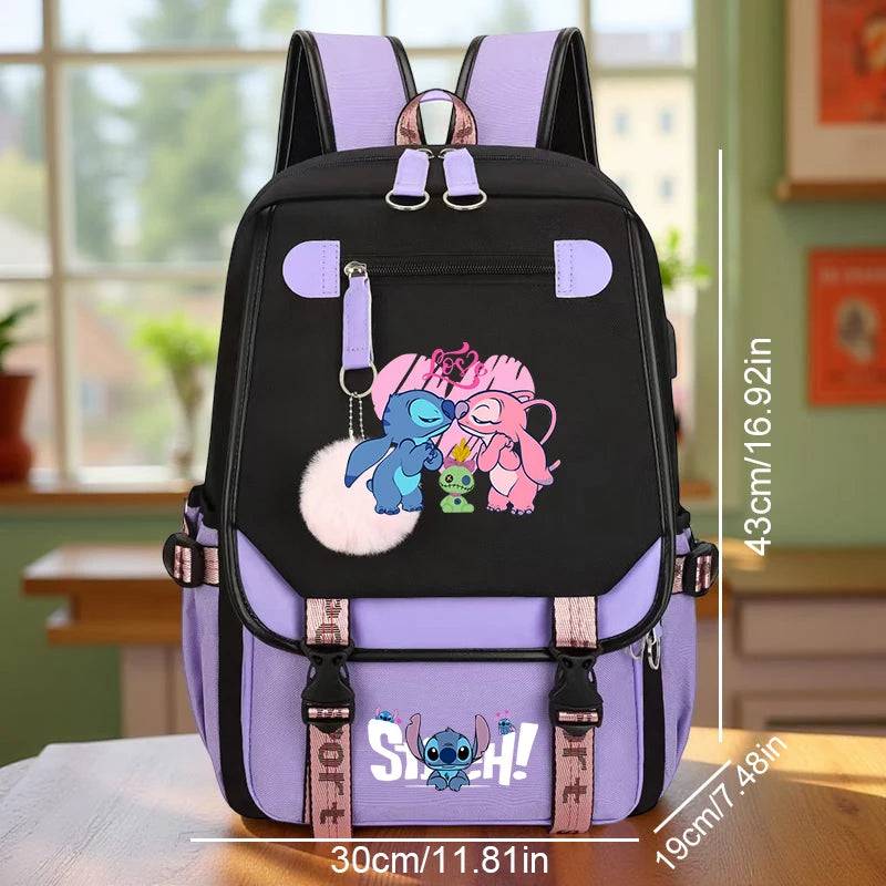 Stitch Backpack – Large Capacity Durable Daypack for Students, Travel & Daily Commute