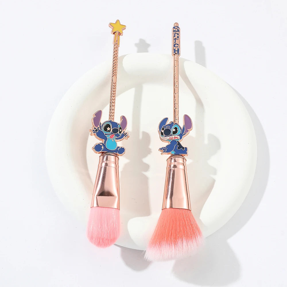 🌺💙 5PCS Lilo & Stitch Makeup Brush Set – Kawaii Cosmetic Tools