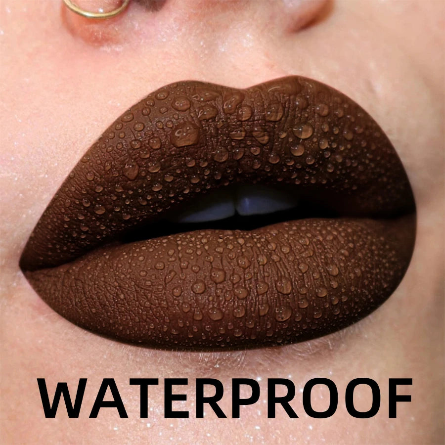 💄 19 Colors Matte Velvet Liquid Lipstick 💋 | Waterproof, Long-Lasting Lip Gloss – Nude, Red, Black & More 🌈