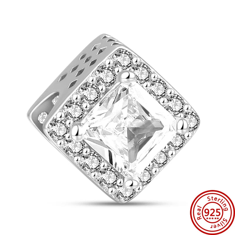 ✨ 925 Silver Sparkling Charms – ❄️ Snowflake, 🌿 Herbarium, 😇 Angel Wings & ❤️ Heart | Pandora-Style Bracelet Compatible
