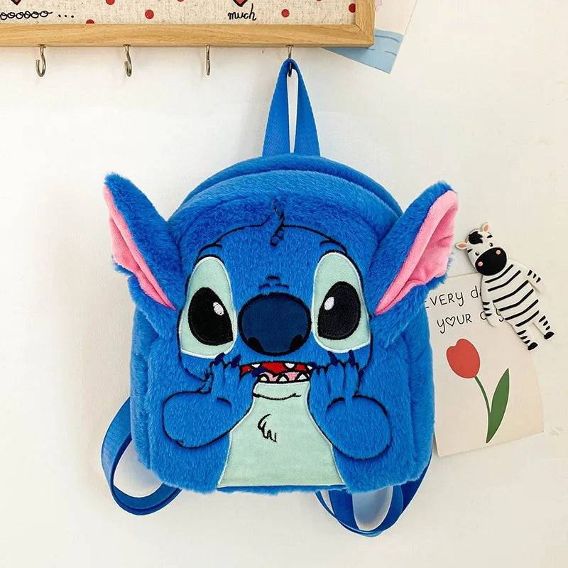 Disney New Stitch Plush Backpack – 3D Cartoon Mini Backpack for Women & Kids, Large Capacity
