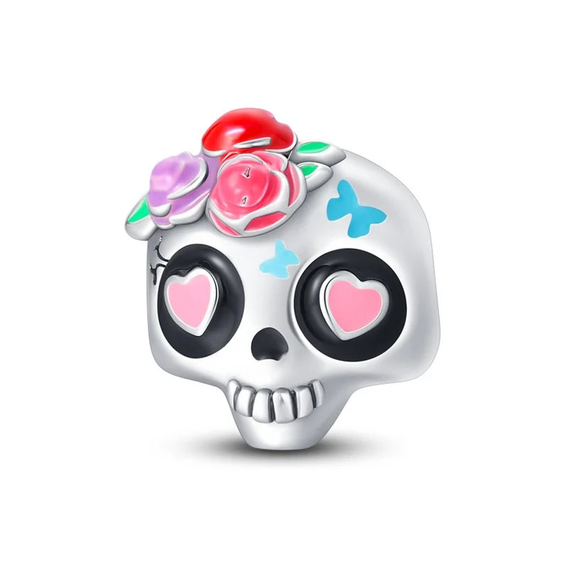 ✨ 925 Sterling Silver Halloween Charms – 🧙♀️ Witch, 💀 Skeleton, 👻 Ghost & 🎃 Pumpkin | Pandora-Style Bracelet Compatible