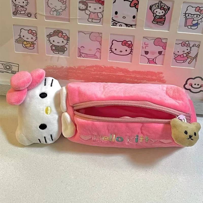 Kawaii Pink Hello Kitty Pencil Bag – Cute Cat Stationery Box for Girls