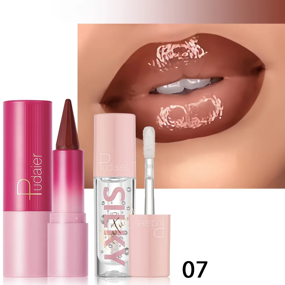 Silky Smooth Lipstick & Nourishing Lip Oil Set – Hydrated, Radiant Lips All Day 💄💧