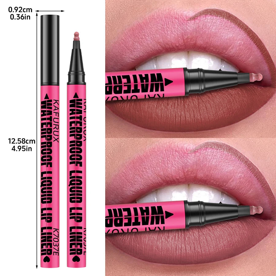 12 színű vízálló matt ajakkontúr ceruza – Tartós, természetes ajakkontúr stift💄💋