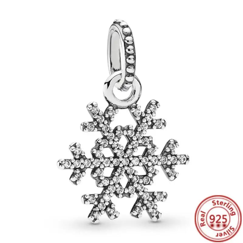 ✨ 925 Silver Winter Charms – ❄️ Snowflake, 🌸 Pansy Flower & 🦋 Blue Butterfly | Pandora-Style Bracelet Compatible