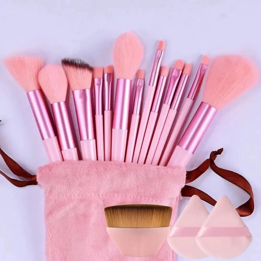 Professional Soft Makeup Brush Set – Fluffy Foundation, Powder, Eyeshadow & Blending Brushes