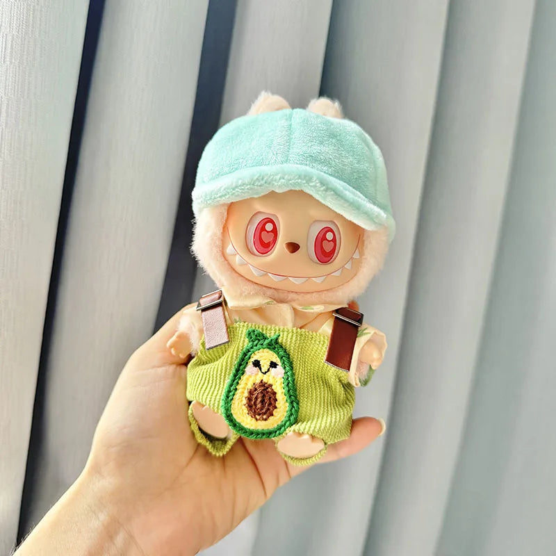 Labubu 17cm Kawaii Plush Doll Outfit – Kpop EXO Pumpkin Set Accessories