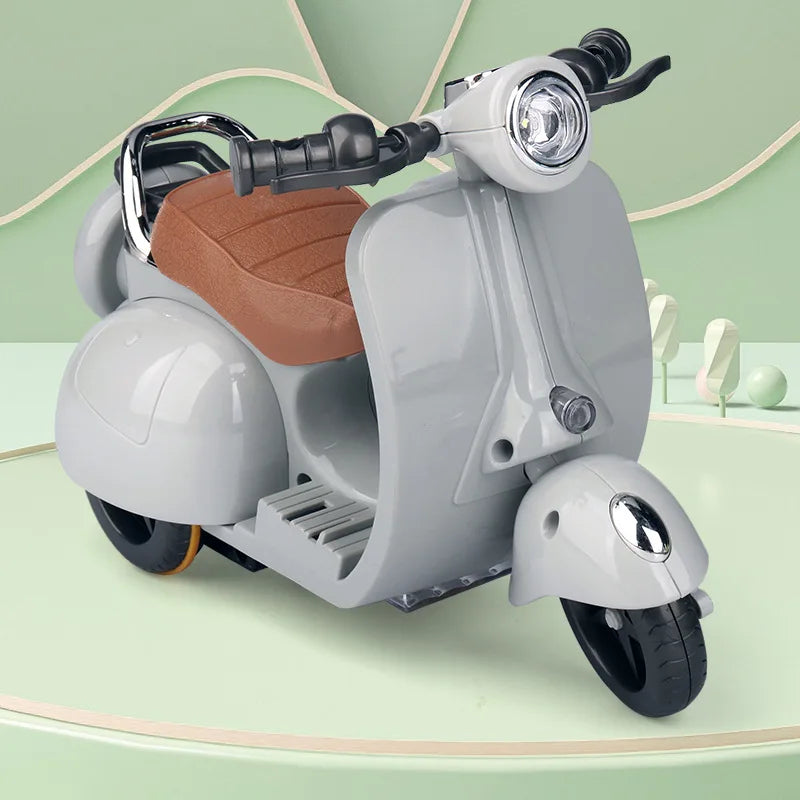 Mini Rotating Simulation Motorcycle Toy for LABUBU Dolls – Fun Stunt Moto for Kids, Birthday Gift