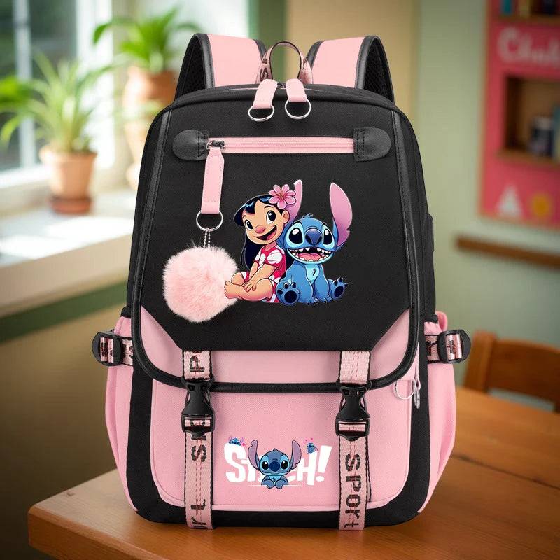 Stitch Backpack – Large Capacity Durable Daypack for Students, Travel & Daily Commute