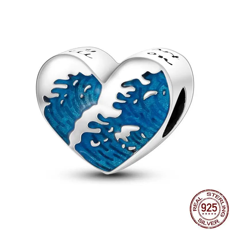 ✨ 925 Silver Ocean Charms – 🐙 Octopus, 🐢 Sea Turtle, 🐬 Dolphin & 💧 Blue Zircon | Pandora-Style Bracelet Compatible