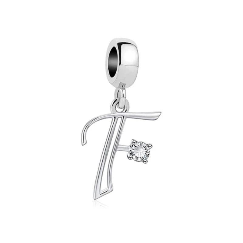 ✨ 925 Silver Alphabet Charms – 🔤 26 Letter Dangle Beads | Pandora-Style Bracelet Compatible