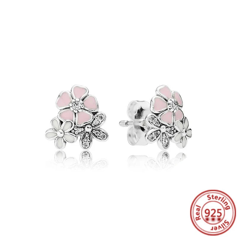 ✨ 925 Silver Winter Charms – ❄️ Snowflake, 🌸 Pansy Flower & 🦋 Blue Butterfly | Pandora-Style Bracelet Compatible