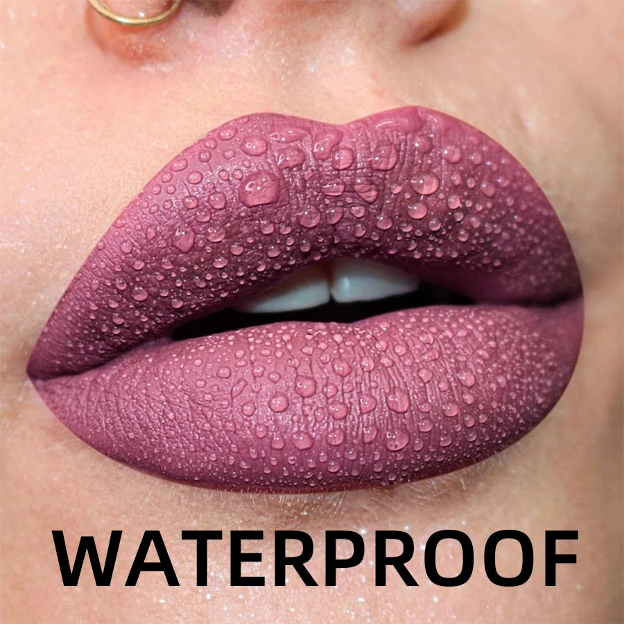 💄 19 Colors Matte Velvet Liquid Lipstick 💋 | Waterproof, Long-Lasting Lip Gloss – Nude, Red, Black & More 🌈