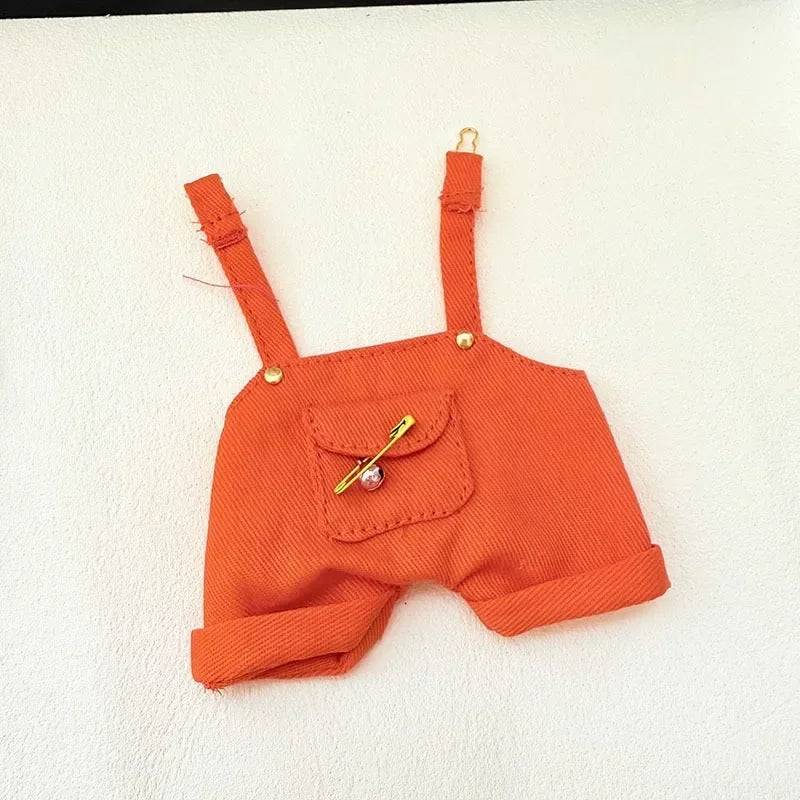 Labubu Summer Overalls Set – Energy Style Clothes with Straw Hat & Belt (15-17cm)