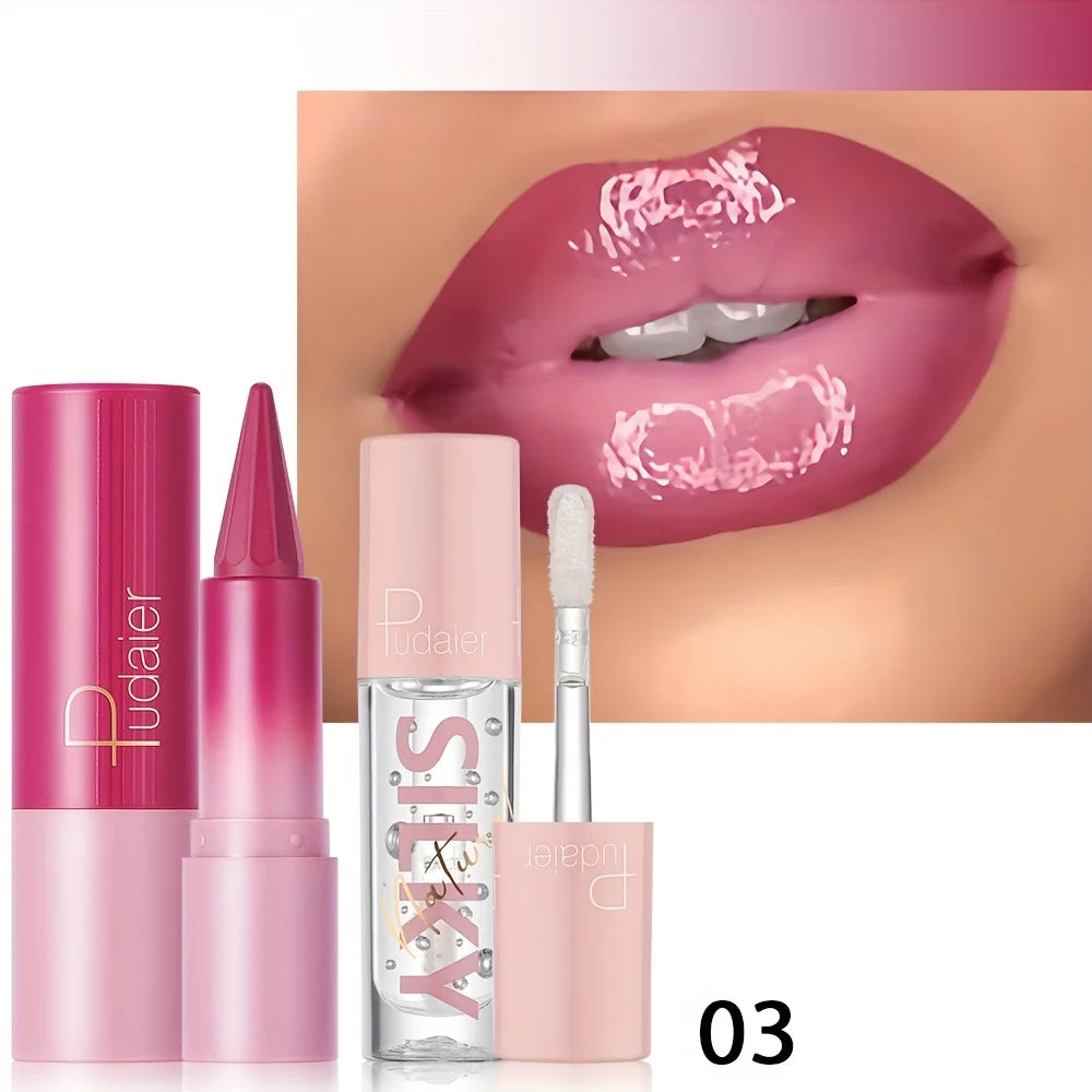 Silky Smooth Lipstick & Nourishing Lip Oil Set – Hydrated, Radiant Lips All Day 💄💧