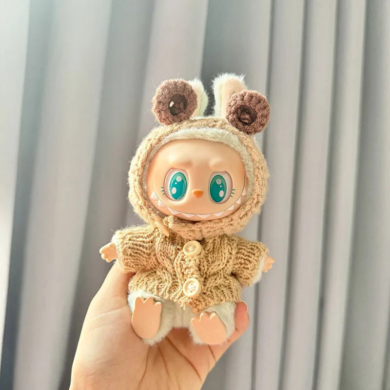 Labubu 17cm Kawaii Plush Doll Outfit – Kpop EXO Pumpkin Set Accessories