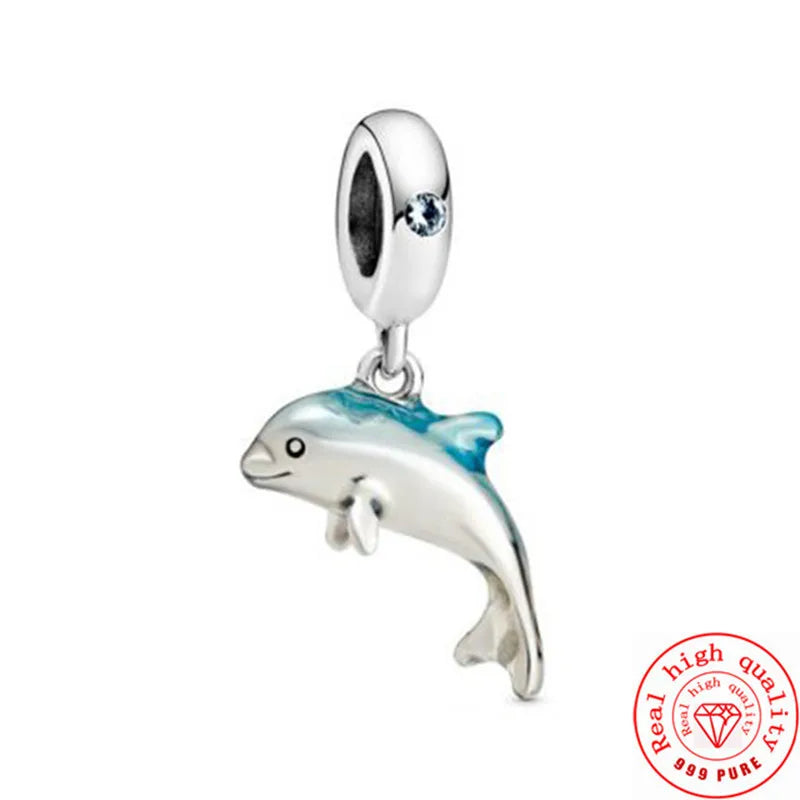 ✨ 925 Sterling Silver Ocean Charms – 🌙 Moon, ⭐ Star, ☀️ Sun & 💧 Blue Beads | Pandora-Style Bracelet Compatible