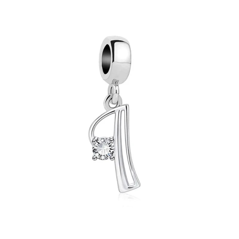 ✨ 925 Silver Alphabet Charms – 🔤 26 Letter Dangle Beads | Pandora-Style Bracelet Compatible