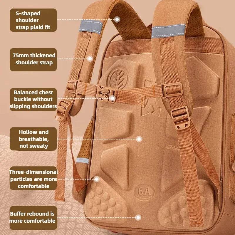 Capybara Children Backpack – Waterproof Orthopedic School Bag with Large Capacity