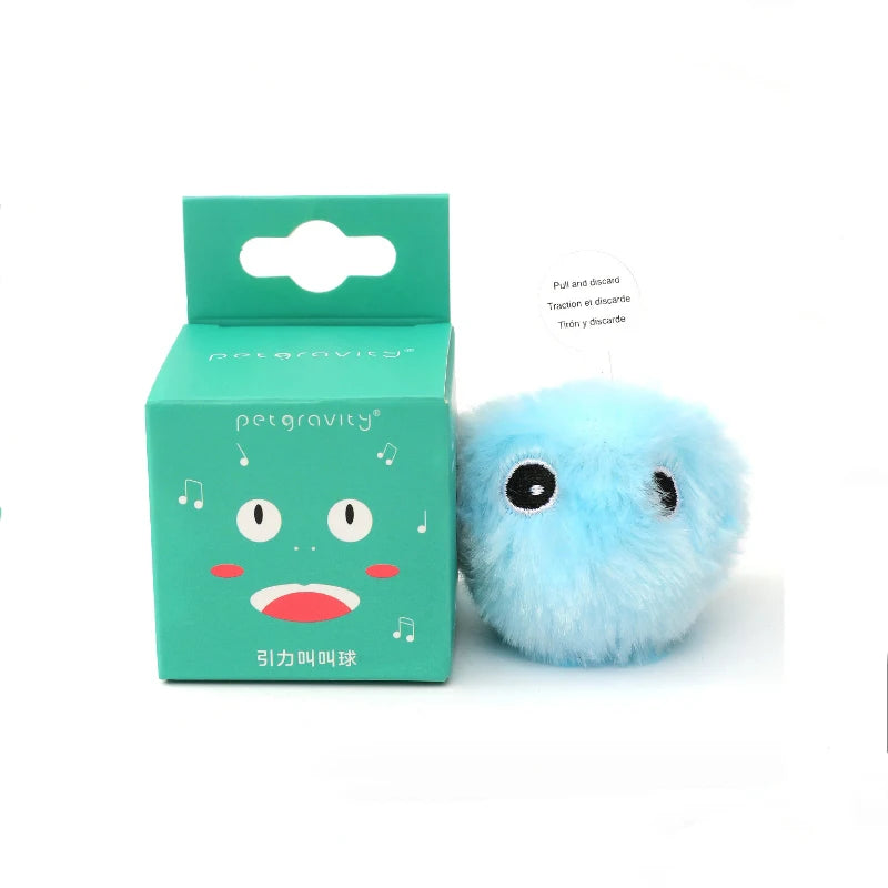 Interactive Plush Cat Toy Ball with Sound & Catnip – Smart Training Toy 5cm