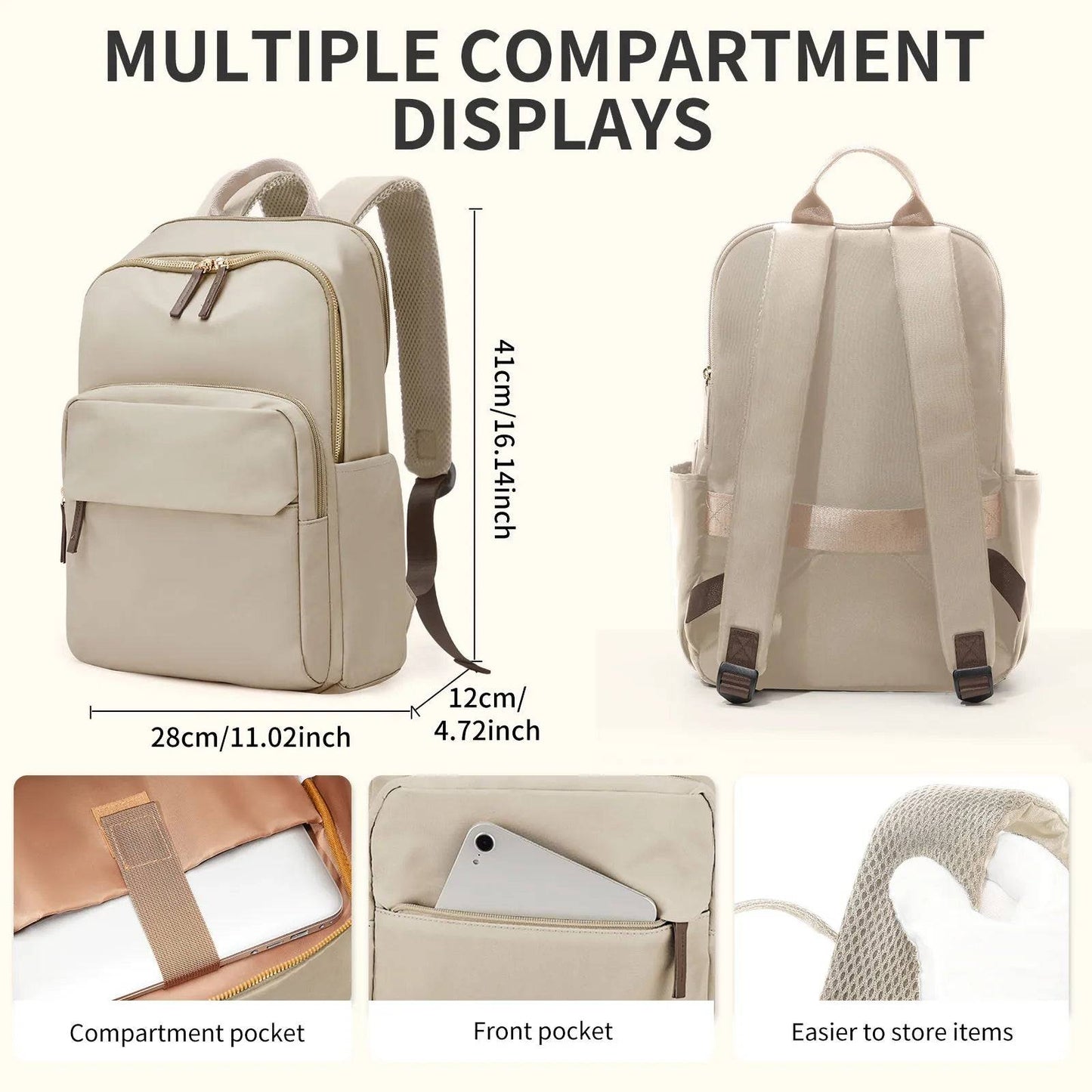 Large Capacity Backpack for Women – Travel, Business, School Laptop Bag
