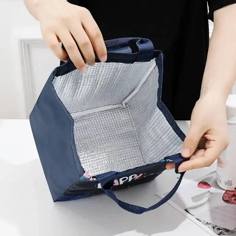 🍱🧸🎒 Kids Cartoon Insulated Lunch Bag – Portable Thermal Cooler Bento Pouch!