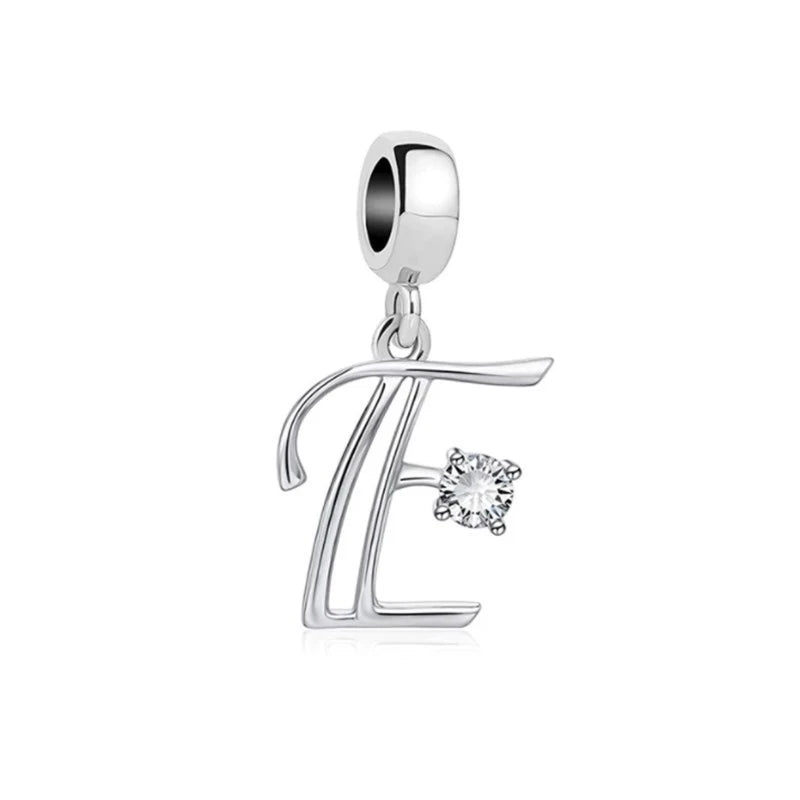 ✨ 925 Silver Alphabet Charms – 🔤 26 Letter Dangle Beads | Pandora-Style Bracelet Compatible