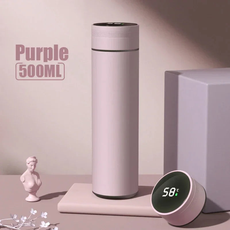 🧊 500ML Smart Temperature Display Thermos Bottle – Premium Stainless Steel Vacuum Insulated Flask