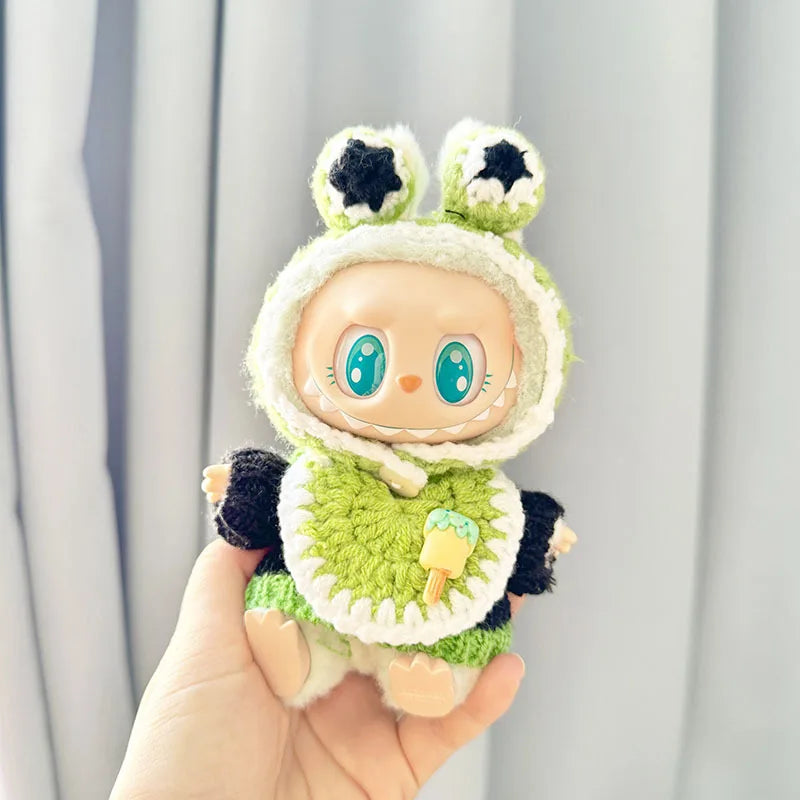 Labubu 17cm Kawaii Plush Doll Outfit – Kpop EXO Pumpkin Set Accessories