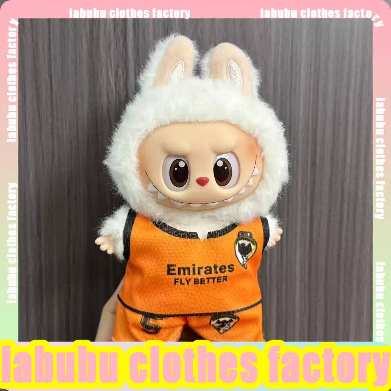 Labubu Anime Sports Jersey – Clothes for 15/17cm V1 & V2 Dolls