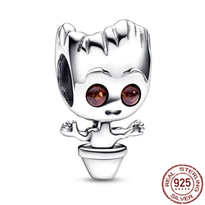 ✨ 925 Silver Marvel Charms – 🕷️ Deadpool & 🐺 Wolverine | Pandora-Style Bracelet Compatible