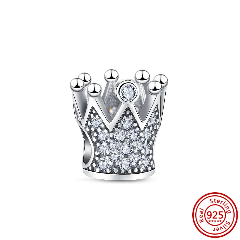 ✨ 925 Silver Sparkling Charms – ❄️ Snowflake, 🌿 Herbarium, 😇 Angel Wings & ❤️ Heart | Pandora-Style Bracelet Compatible