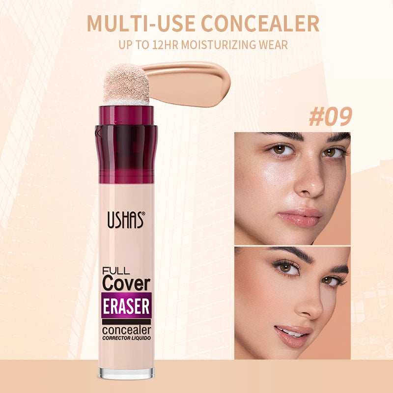 ✨ 12 Color Liquid Concealer 🎨 Moisturizing Rotating Sponge Head 🌀 Long-Lasting Lightweight Multi-Use Foundation Stone's Store