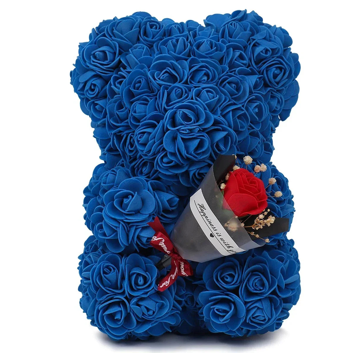 🌹 Rózsa színű plüssmackó művirág – Romantikus évfordulós, Valentin-napi és születésnapi ajándék hölgyeknek 🎁