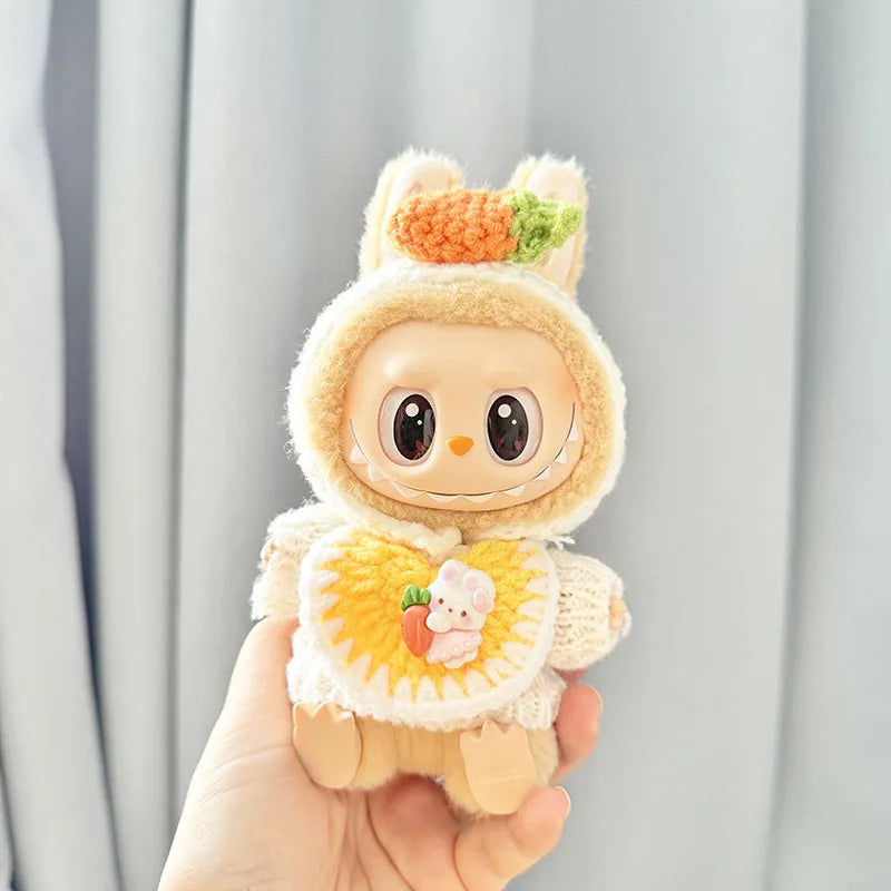 Labubu 17cm Kawaii Plush Doll Outfit – Kpop EXO Pumpkin Set Accessories
