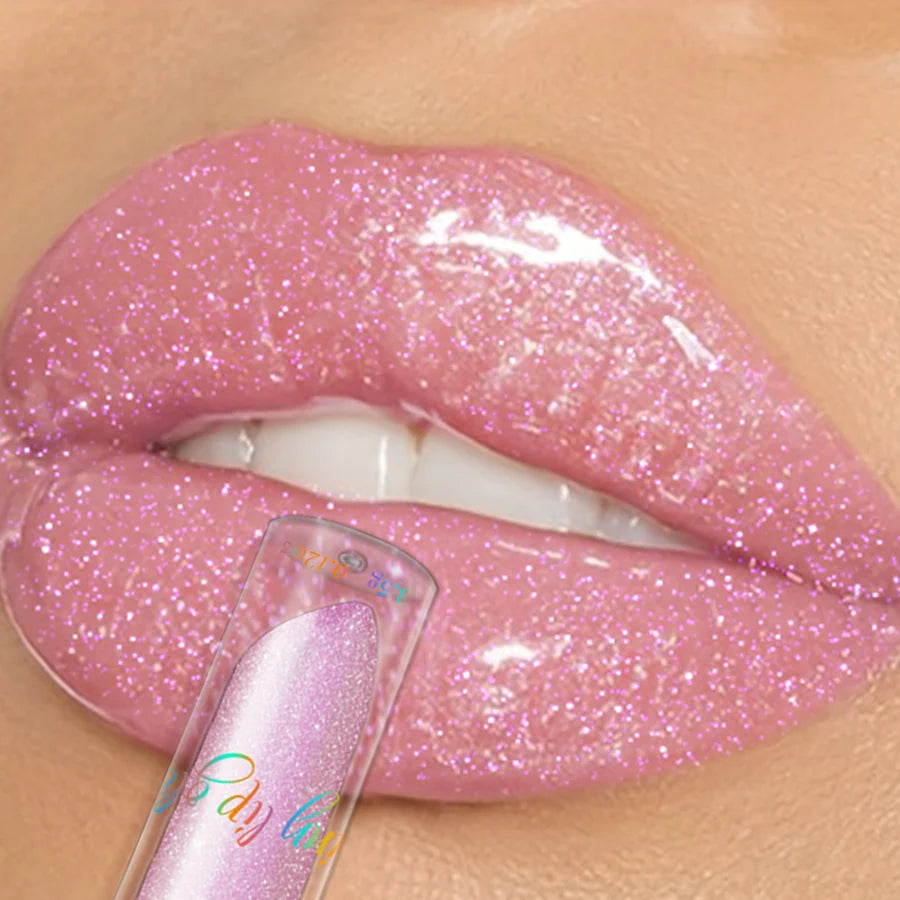 ✨ 9 Colors Diamond Shimmer Glitter Lip Gloss 💎 | Moisturizing, Sparkling Liquid Lipstick – Pearl Shine Makeup